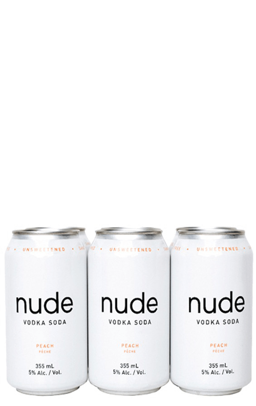 Nude Vodka Soda Peach 6 Pack Harvest Wine Beer Spirits