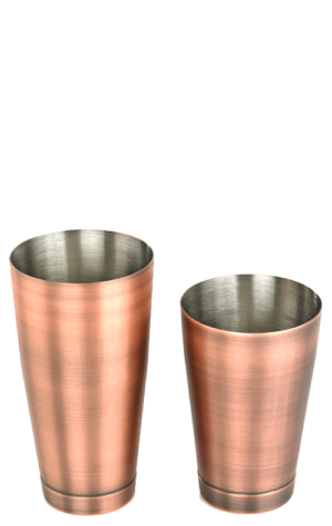 Barfly Antique Copper Cocktail Shaker/Tin Set 1ea