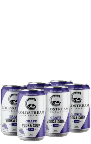 Coldstream Clear Grape Vodka Soda 6x355ml