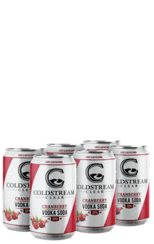 Coldstream Clear Cranberry Vodka Soda 6x355ml