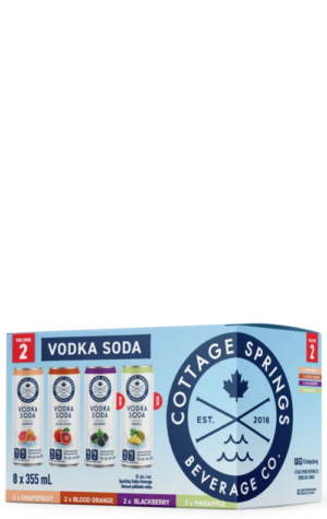 Cottage Springs Vodka Soda Mixer Pack V2 8x355ml
