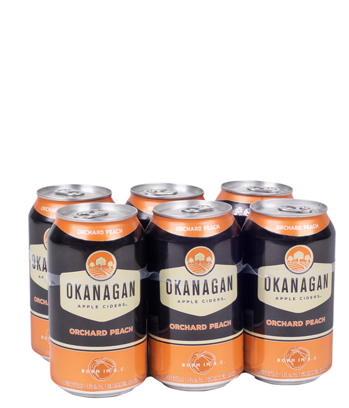 Okanagan Peach Cider 6x355ml Harvest Wines & Spirits