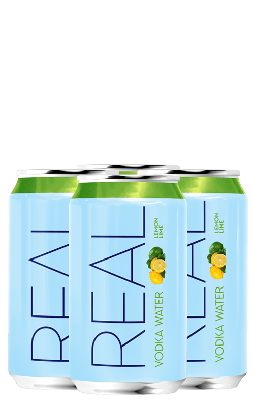 Real Vodka Water Lemon Lime 4x355ml